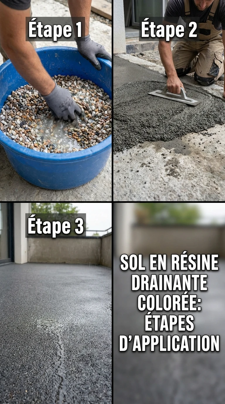 Sol en Résine Drainante Colorée