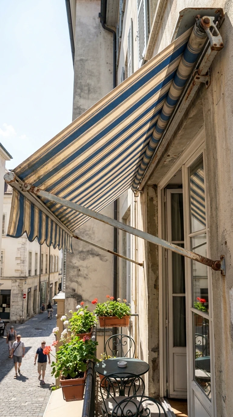 Store Banne à Projection Avec Lambrequin