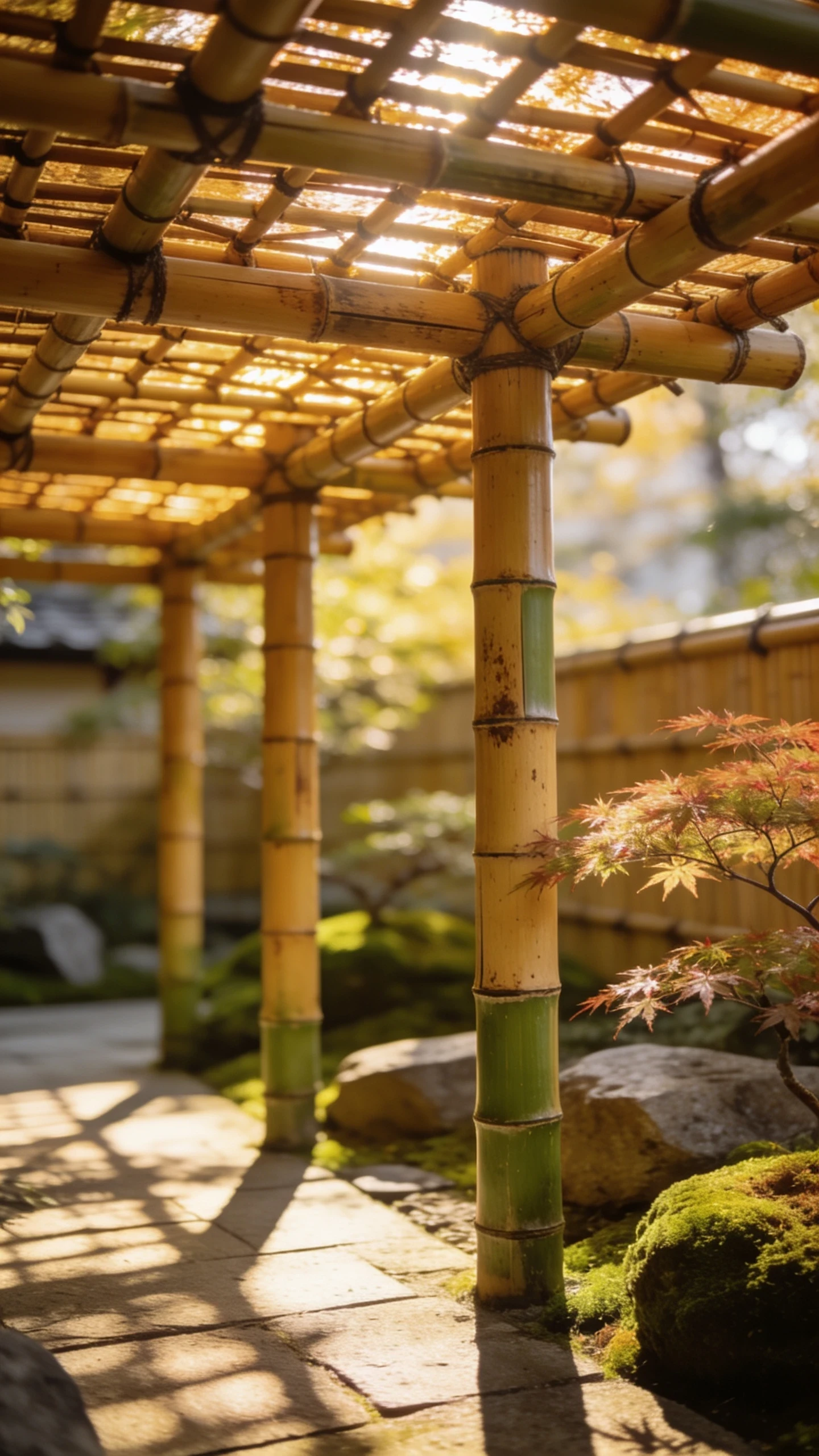 Structure Japonisante en Bambou Traité