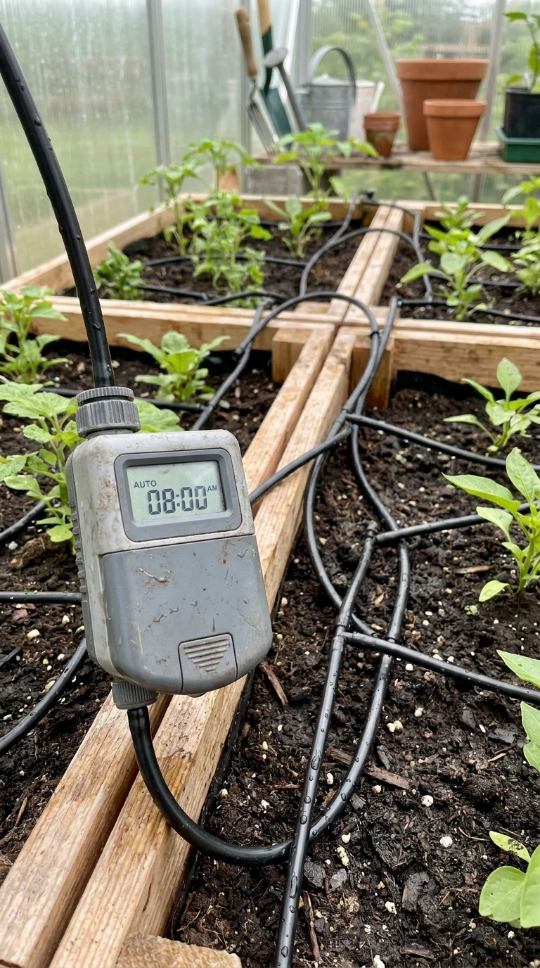 Système Arrosage Goutte-à-Goutte Programmable
