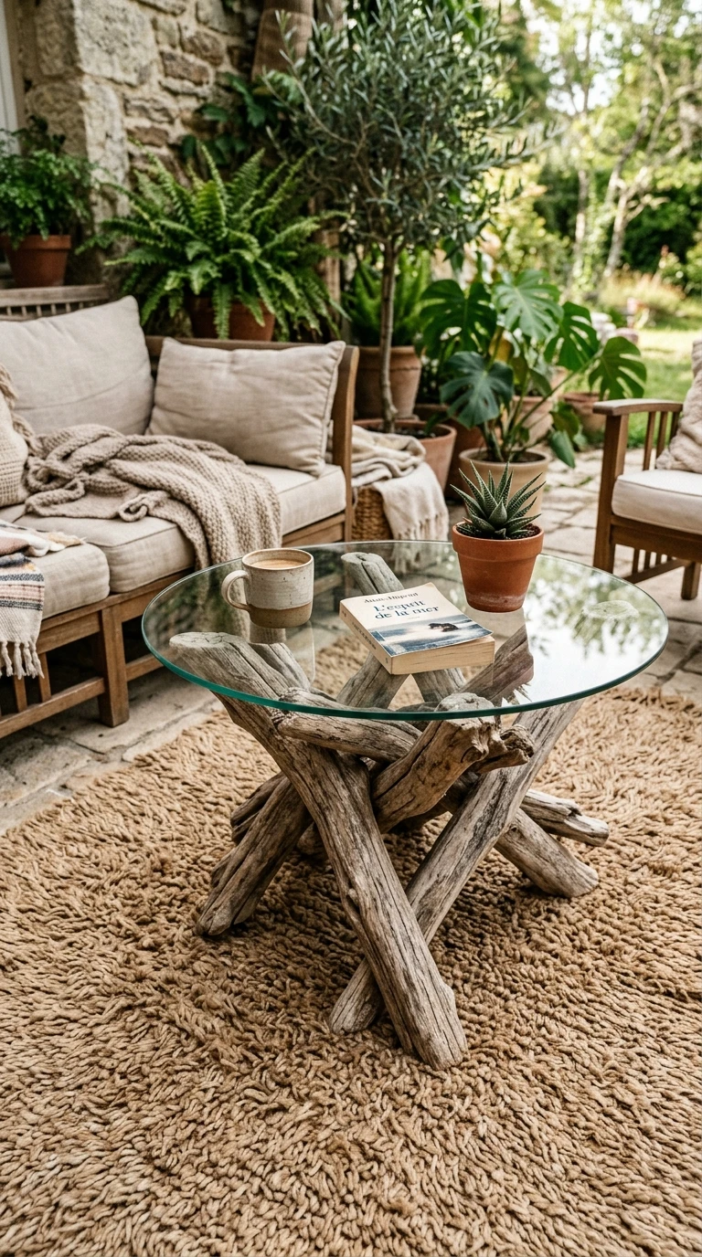 Table Basse Bois Flotté Naturel