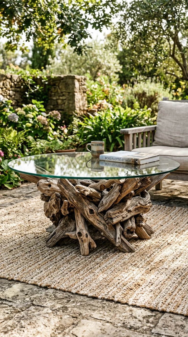 Table Basse en Bois Flotté Naturel