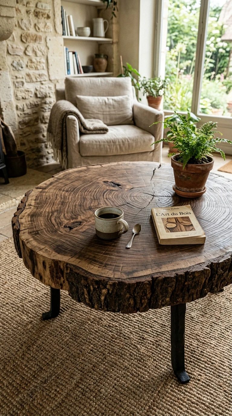 Table Basse en Tronc Tranché a