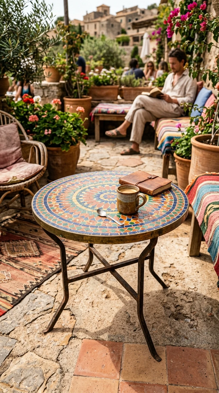 Table Basse Mosaïque Artisanale