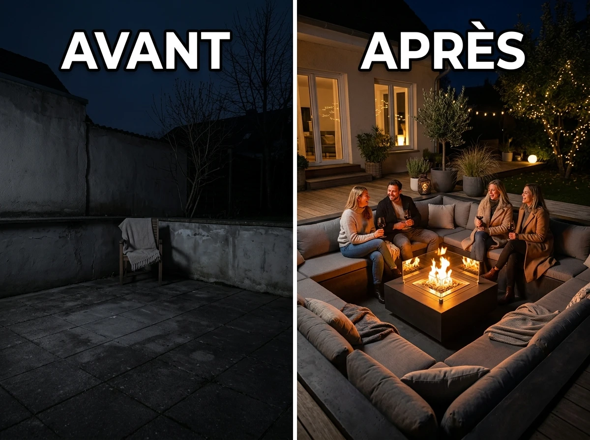 Terrasse avec Coin Feu Intégré