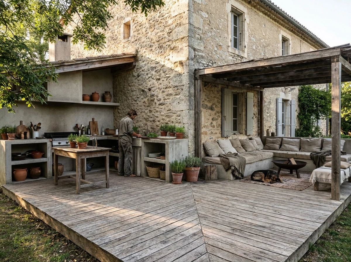 Terrasse en L
