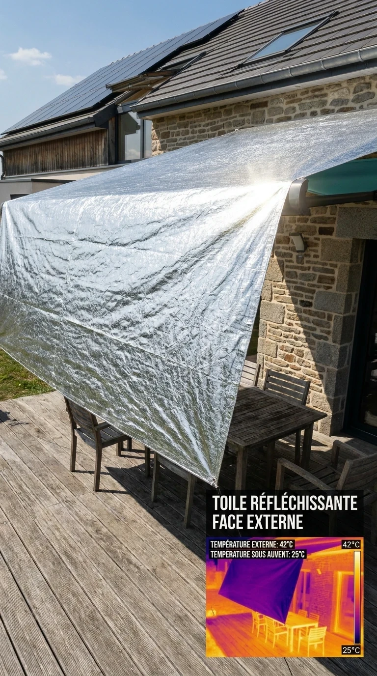 Toile Réfléchissante Face Externe