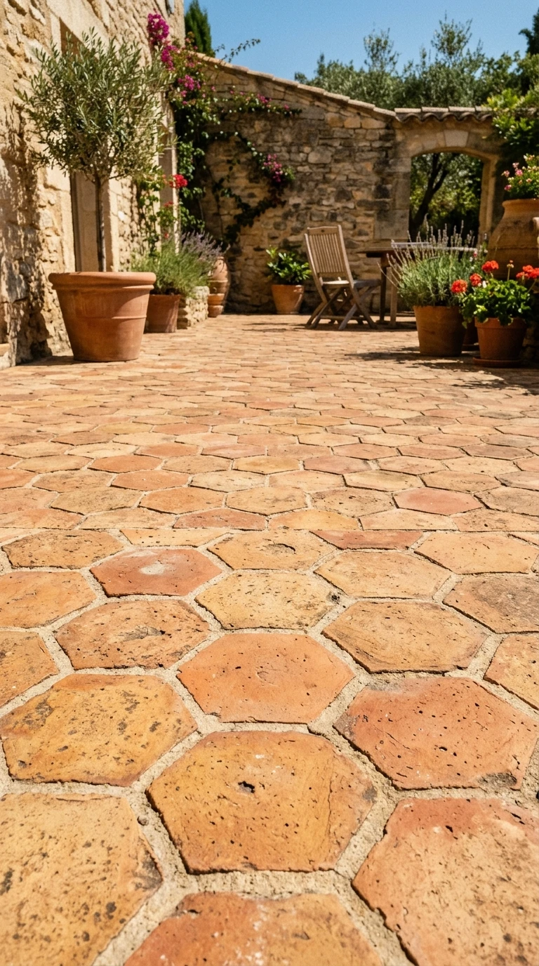 Tomette Hexagonale Terracotta Non Émaillée