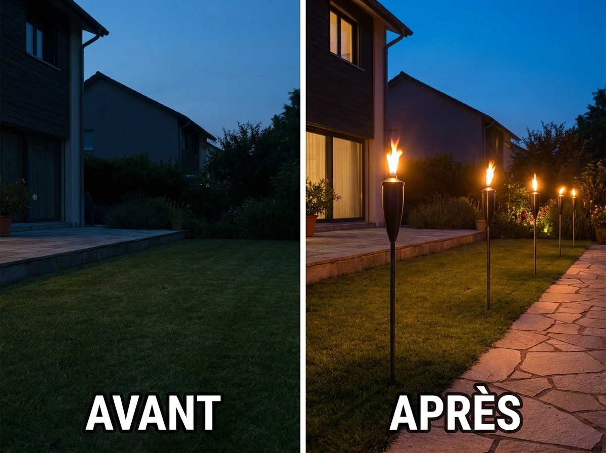 Torches de Jardin en Bambou ou en Métal