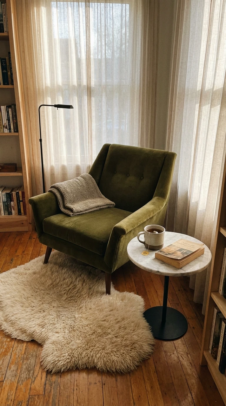 Un Espace de Lecture ou de Détente dans un Coin