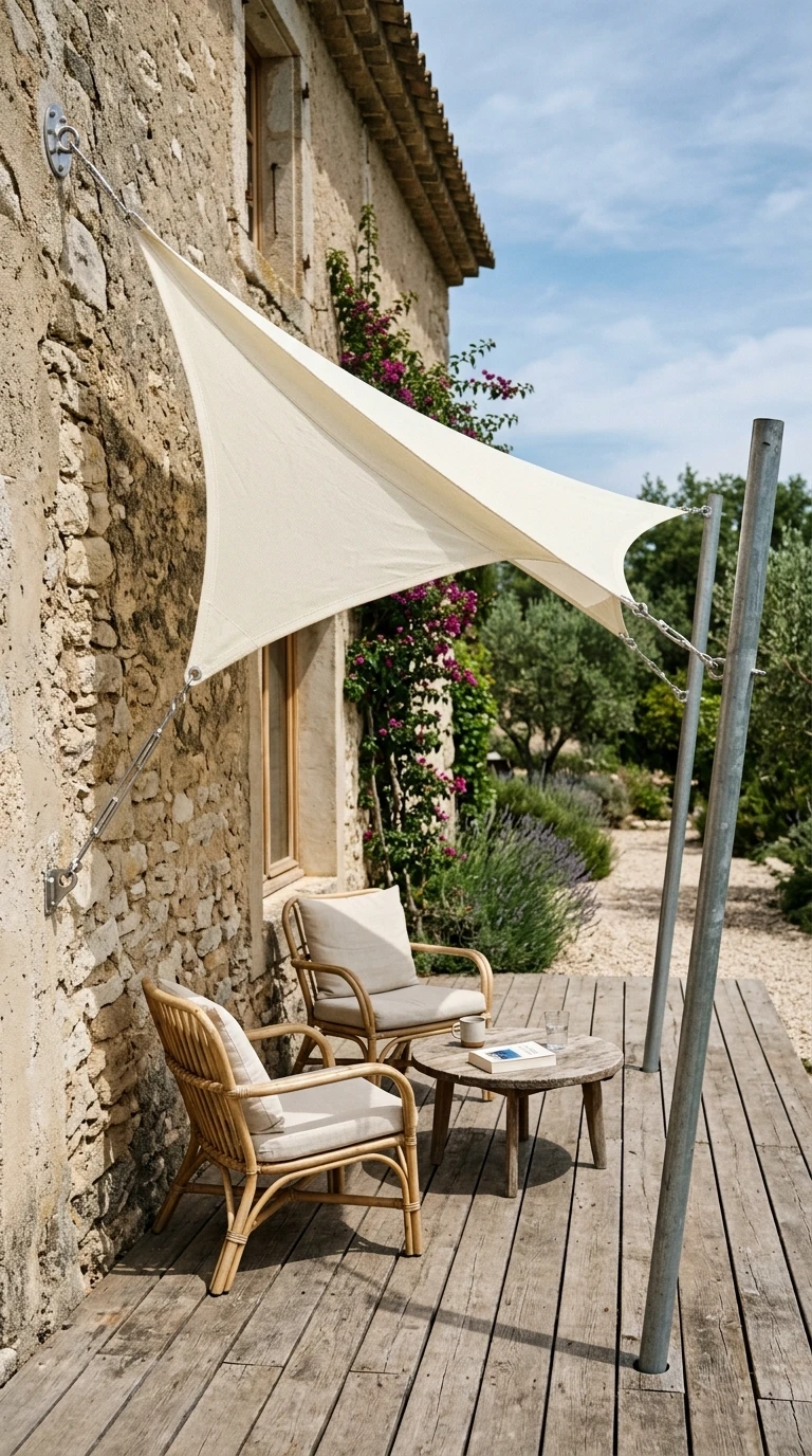 Voile d'Ombrage Triangulaire : La Plus Simple