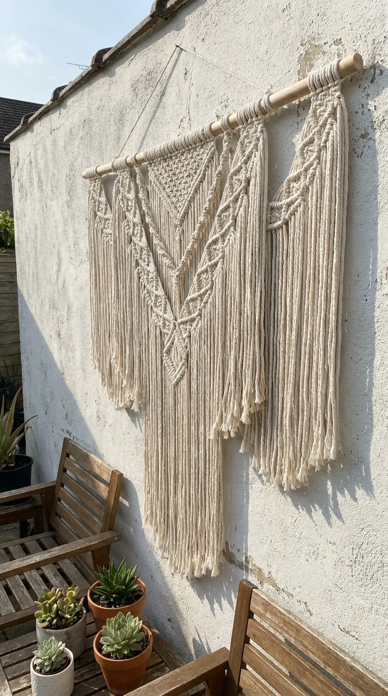 Wall Art Macramé Géométrique Mur de Fond